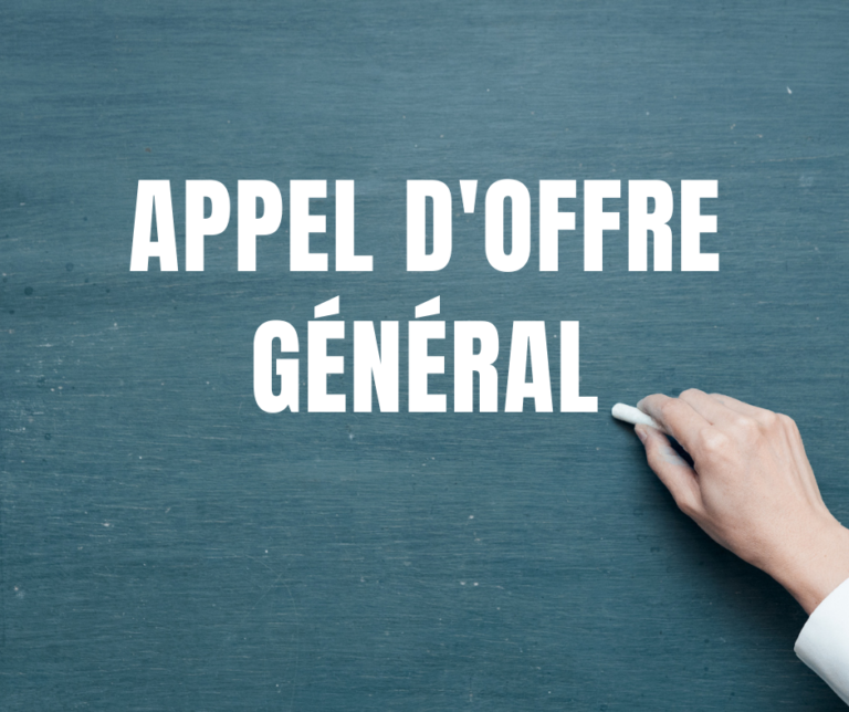 Appel D'offre général